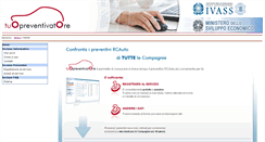 Desktop Screenshot of isvap.sviluppoeconomico.gov.it