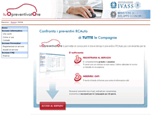 Tablet Screenshot of isvap.sviluppoeconomico.gov.it